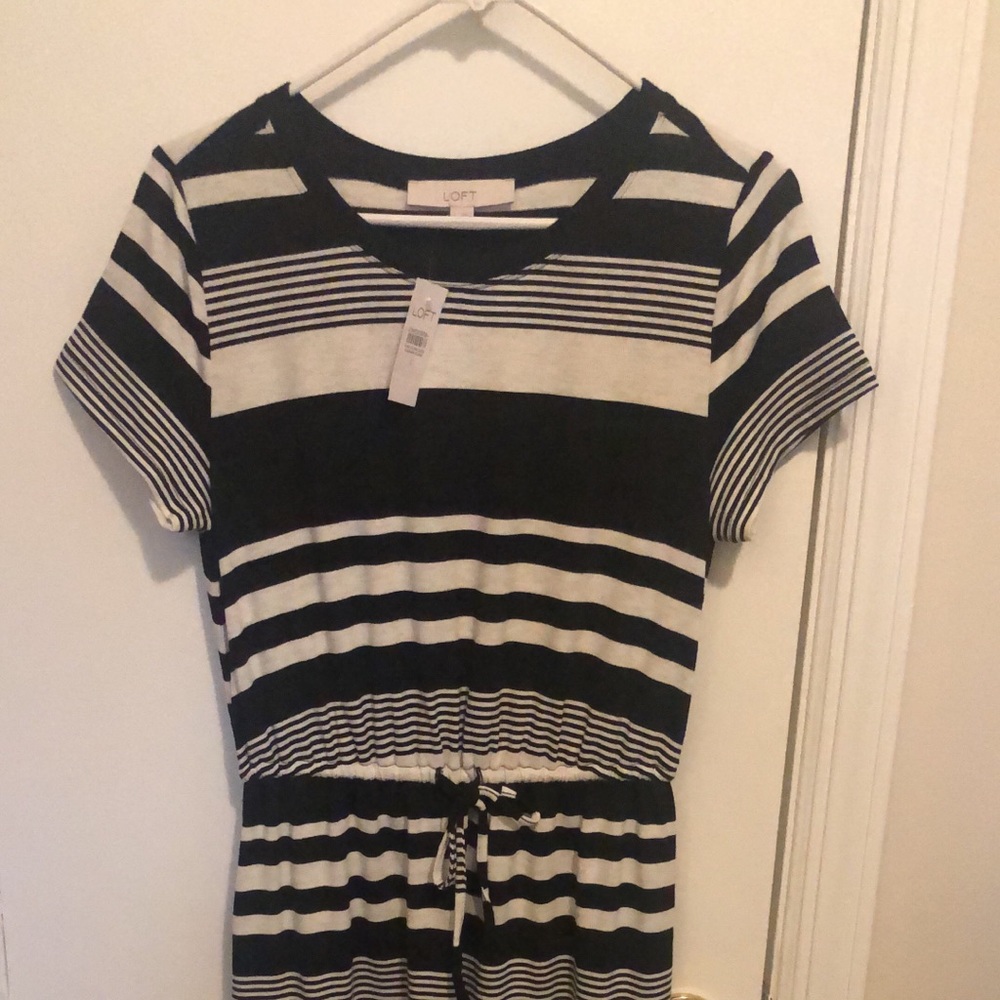 Loft striped maxi dress